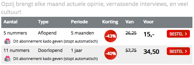 Opzij proefabonnement